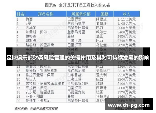 足球俱乐部财务风险管理的关键作用及其对可持续发展的影响